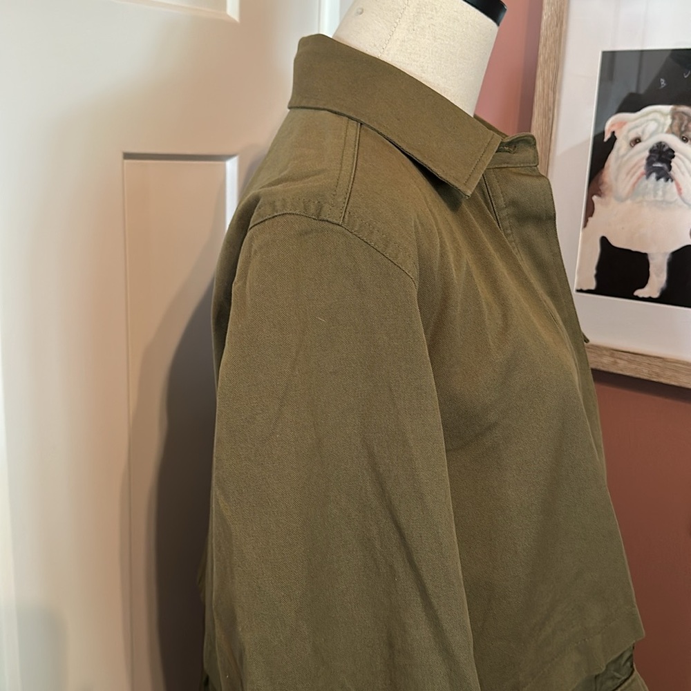 Alexander Wang women’s army Green Utility parka military 8 Relaxed jacket - Picture 9 of 15